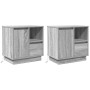 Mesitas de Noche con LED 2 pcs Gris Sonoma 50x34,5x50 cm by , Nightstands - Ref: Foro24-869589, Price: 121,04 €, Discount: %