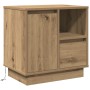 Mesa de Noche con LED Roble Artesanal 50x34,5x50 cm | Foro24.es | Tu tienda online para hogar, jardín y más Foro24.es
