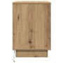 Mesa de Noche con LED Roble Artesanal 50x34,5x50 cm | Foro24.es | Tu tienda online para hogar, jardín y más Foro24.es