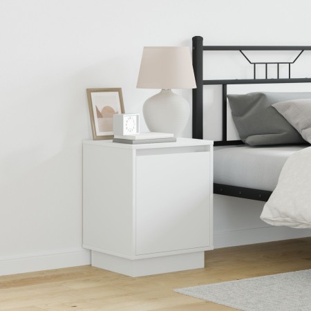 Mesita de Noche con Luces LED Blanca 39x34,5x50 cm | Foro24.es | Tu tienda online para hogar, jardín y más Foro24.es