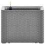 Flower bed with automatic irrigation system gray 43x43x33 cm by vidaXL, Pots and planters - Ref: Foro24-317575, Price: 85,20 ...