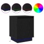 Mesas de Noche con Luces LED 2 pcs Negro 39x34,5x50 cm | Foro24.es | Tu tienda online para hogar, jardín y más Foro24.es