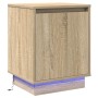 Mesita de Noche con Luces LED Roble Sonoma 39x34,5x50 cm | Foro24.es | Tu tienda online para hogar, jardín y más Foro24.es