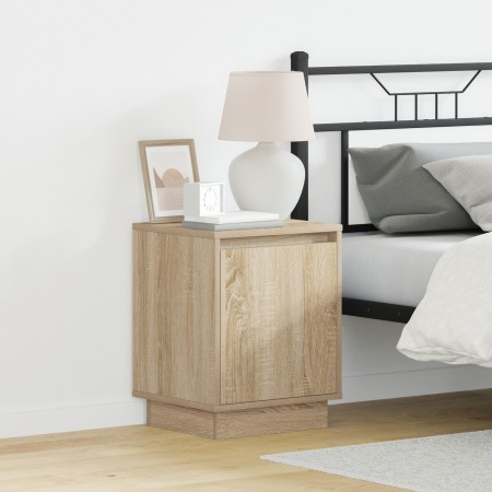 Mesas de Noche con Luces LED 2 piezas Roble Sonoma 39x34,5x50 cm | Foro24.es | Tu tienda online para hogar, jardín y más Foro24.es