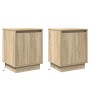 Mesas de Noche con Luces LED 2 piezas Roble Sonoma 39x34,5x50 cm | Foro24.es | Tu tienda online para hogar, jardín y más Foro24.es