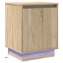Mesas de Noche con Luces LED 2 piezas Roble Sonoma 39x34,5x50 cm | Foro24.es | Tu tienda online para hogar, jardín y más Foro24.es