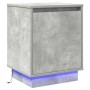 Mesa de Noche con Luces LED Concreto Gris 39x34.5x50 cm | Foro24.es | Tu tienda online para hogar, jardín y más Foro24.es