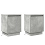 Mesitas de Noche con Luces LED 2 pcs Gris Concreto 39x34,5x50 cm | Foro24.es | Tu tienda online para hogar, jardín y más Foro24.es