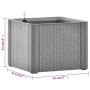 Flower bed with automatic irrigation system gray 43x43x33 cm by vidaXL, Pots and planters - Ref: Foro24-317575, Price: 85,20 ...
