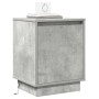 Mesitas de Noche con Luces LED 2 pcs Gris Concreto 39x34,5x50 cm | Foro24.es | Tu tienda online para hogar, jardín y más Foro24.es