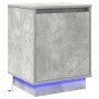 Mesitas de Noche con Luces LED 2 pcs Gris Concreto 39x34,5x50 cm | Foro24.es | Tu tienda online para hogar, jardín y más Foro24.es