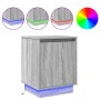 Cabinet de noche con luces LED Gris Sonoma 39x34,5x50 cm | Foro24.es | Tu tienda online para hogar, jardín y más Foro24.es