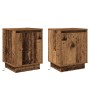 Mesitas de Noche con Luces LED 2 pcs Madera Vieja 39x34,5x50 cm | Foro24.es | Tu tienda online para hogar, jardín y más Foro24.es