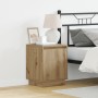 Mesita de Noche con Luces LED Roble Artesano 39x34,5x50 cm | Foro24.es | Tu tienda online para hogar, jardín y más Foro24.es