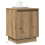 Mesita de Noche con Luces LED Roble Artesano 39x34,5x50 cm | Foro24.es | Tu tienda online para hogar, jardín y más Foro24.es