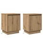 Mesitas de Noche con Luces LED 2 pcs Roble Artesanal 39x34,5x50 cm | Foro24.es | Tu tienda online para hogar, jardín y más Foro24.es