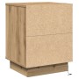 Mesita de Noche con Luces LED Roble Artesano 39x34,5x50 cm | Foro24.es | Tu tienda online para hogar, jardín y más Foro24.es