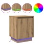 Mesitas de Noche con Luces LED 2 pcs Roble Artesanal 39x34,5x50 cm | Foro24.es | Tu tienda online para hogar, jardín y más Foro24.es