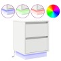 Cabinet de Noche con Luces LED 2 pcs Blanco 39x34.5x50 cm von , Nachttische - Ref: Foro24-869611, Preis: 105,42 €, Rabatt: %