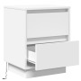 Cabinet de Noche con Luces LED 2 pcs Blanco 39x34.5x50 cm von , Nachttische - Ref: Foro24-869611, Preis: 105,42 €, Rabatt: %