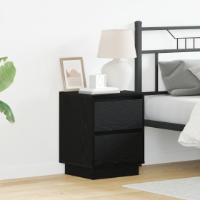 Cabinet de Noche con Luces LED Negras 39x34.5x50