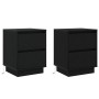 Cabinets de Noche con Luces LED 2 pcs Negro 39x34.5x50 cm | Foro24.es | Tu tienda online para hogar, jardín y más Foro24.es