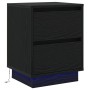 Cabinets de Noche con Luces LED 2 pcs Negro 39x34.5x50 cm | Foro24.es | Tu tienda online para hogar, jardín y más Foro24.es