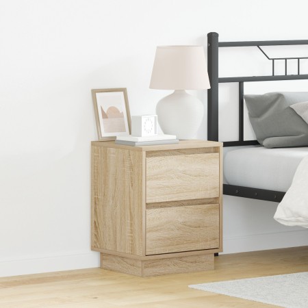 Mesita de Noche con Luces LED Roble de Sonoma 39x34.5x50 cm | Foro24.es | Tu tienda online para hogar, jardín y más Foro24.es