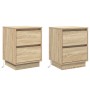 Armarios de Noche con Luces LED 2 pcs Roble de Sonoma 39x34.5x50 cm | Foro24.es | Tu tienda online para hogar, jardín y más Foro24.es