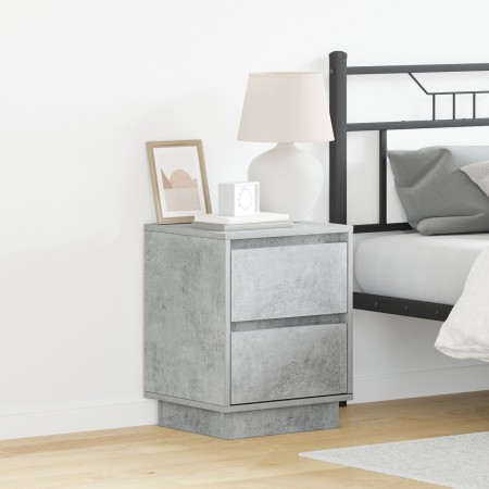Cabinet de Noche con Luces LED Concreto Gris 39x34.5x50 cm | Foro24.es | Tu tienda online para hogar, jardín y más Foro24.es