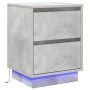 Cabinet de Noche con Luces LED Concreto Gris 39x34.5x50 cm | Foro24.es | Tu tienda online para hogar, jardín y más Foro24.es