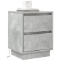 Cabinet de Noche con Luces LED Concreto Gris 39x34.5x50 cm | Foro24.es | Tu tienda online para hogar, jardín y más Foro24.es