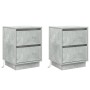 Cabinets de Noche con luces LED 2 pcs Gris Concreto 39x34.5x50 cm de , Mesitas de noche - Ref: Foro24-869617, Precio: 102,06 ...
