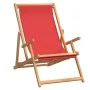 Faltbarer Strandstuhl aus massivem rotem Teakholz von vidaXL, Gartenstühle - Ref: Foro24-317700, Preis: 94,63 €, Rabatt: %