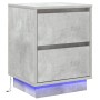 Cabinets de Noche con luces LED 2 pcs Gris Concreto 39x34.5x50 cm de , Mesitas de noche - Ref: Foro24-869617, Precio: 102,06 ...