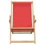 Faltbarer Strandstuhl aus massivem rotem Teakholz von vidaXL, Gartenstühle - Ref: Foro24-317700, Preis: 94,63 €, Rabatt: %