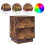Cabinet de Noche con Luces LED Roble Ahumado 39x34.5x50 cm | Foro24.es | Tu tienda online para hogar, jardín y más Foro24.es