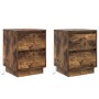 Cabinetes de Noche con Luces LED 2 pcs Roble Ahumado 39x34.5x50 cm | Foro24.es | Tu tienda online para hogar, jardín y más Foro24.es