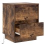 Cabinetes de Noche con Luces LED 2 pcs Roble Ahumado 39x34.5x50 cm | Foro24.es | Tu tienda online para hogar, jardín y más Foro24.es