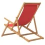 Faltbarer Strandstuhl aus massivem rotem Teakholz von vidaXL, Gartenstühle - Ref: Foro24-317700, Preis: 94,63 €, Rabatt: %