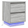 Cabinets de noche con luces LED 2 pcs Sonoma gris 39x34.5x50 cm de , Mesitas de noche - Ref: Foro24-869621, Precio: 105,42 €,...