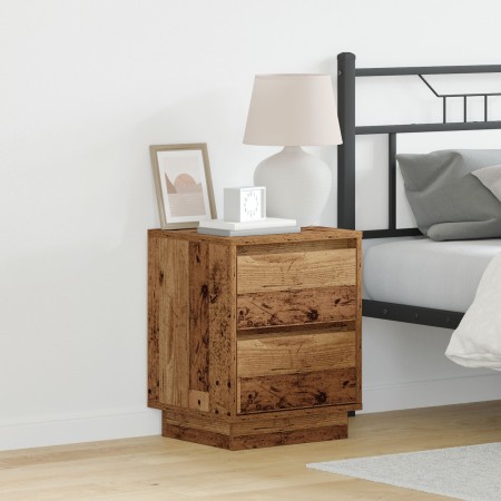 Cabinet de Noche con Luces LED 2 pcs Madera Vieja 39x34.5x50 cm | Foro24.es | Tu tienda online para hogar, jardín y más Foro24.es
