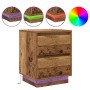 Cabinet de Noche con Luces LED 2 pcs Madera Vieja 39x34.5x50 cm | Foro24.es | Tu tienda online para hogar, jardín y más Foro24.es