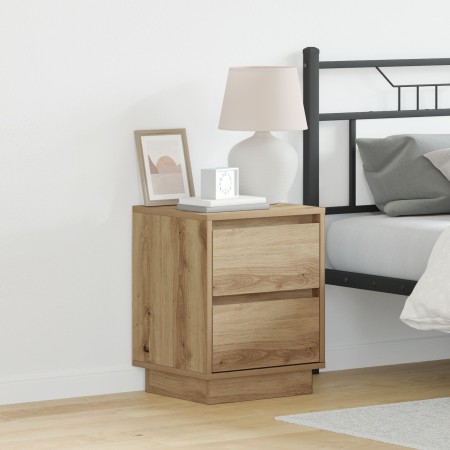 Cabinet de Noche con Luces LED Roble Artesanal 39x34.5x50 cm | Foro24.es | Tu tienda online para hogar, jardín y más Foro24.es