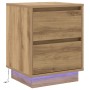 Cabinet de Noche con Luces LED Roble Artesanal 39x34.5x50 cm | Foro24.es | Tu tienda online para hogar, jardín y más Foro24.es