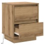 Cabinet de Noche con Luces LED Roble Artesanal 39x34.5x50 cm | Foro24.es | Tu tienda online para hogar, jardín y más Foro24.es