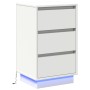 Armario Auxiliar con LED Blanco 39x34.5x65 cm Madera Elaborada von , Nachttische - Ref: Foro24-869626, Preis: 76,47 €, Rabatt: %