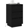 Mesita de Noche con LED Roble Negro 39x34.5x65 cm Madera Elaborada | Foro24.es | Tu tienda online para hogar, jardín y más Foro24.es