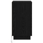 Mesita de Noche con LED Roble Negro 39x34.5x65 cm Madera Elaborada | Foro24.es | Tu tienda online para hogar, jardín y más Foro24.es