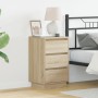 Gabinete de Noche con LED Roble Sonoma 39x34,5x65 cm Madera Elaborada | Foro24.es | Tu tienda online para hogar, jardín y más Foro24.es